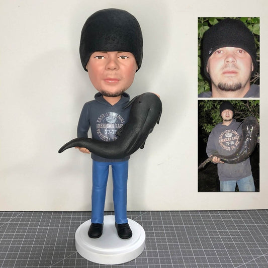 Custom fisherman bobbleheads