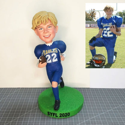 Custom Football Player Bobblehead for Teenagers