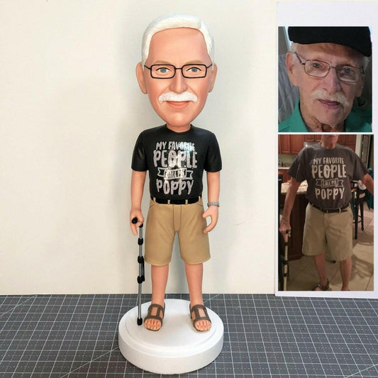 Custom Grandfather and Dad Bobbleheads