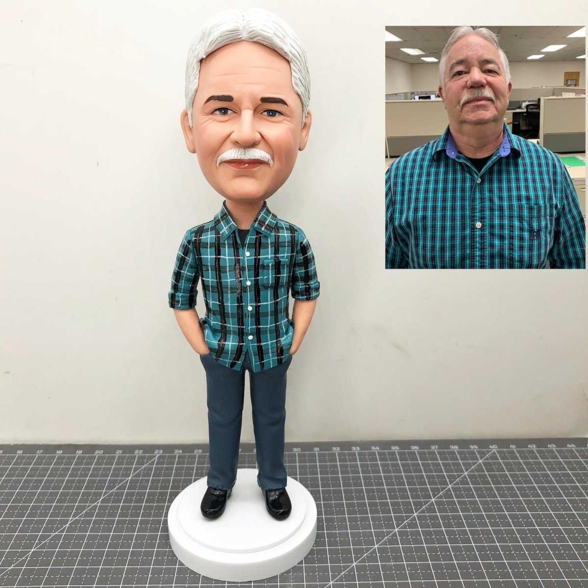 Custom grandfather and father bobbleheads