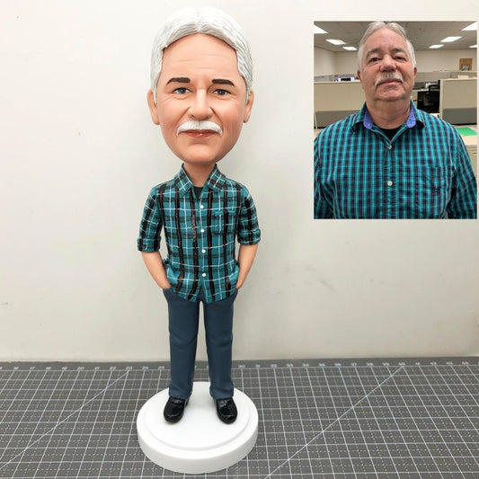 Custom grandfather and father bobbleheads