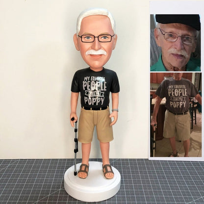 Custom grandfather bobblehead unique birthday and Christmas gift