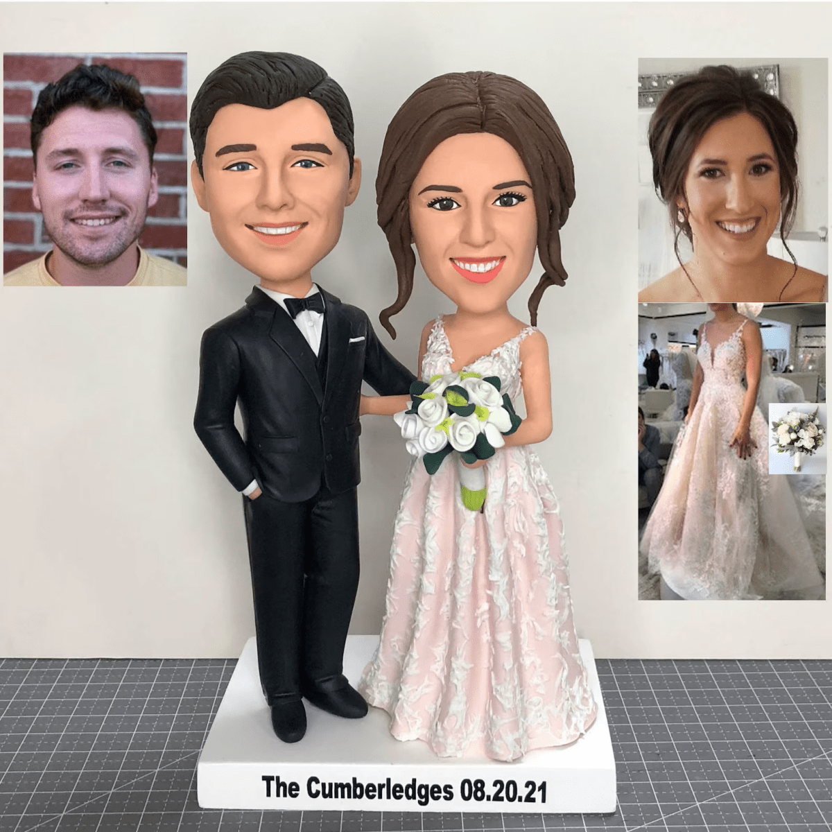 Custom Groom and Bride Bobbleheads