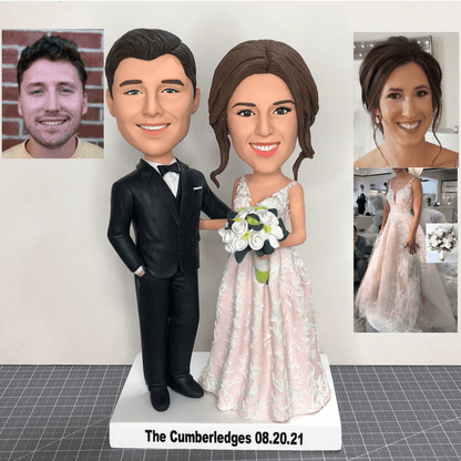 Custom Groom and Bride Bobbleheads