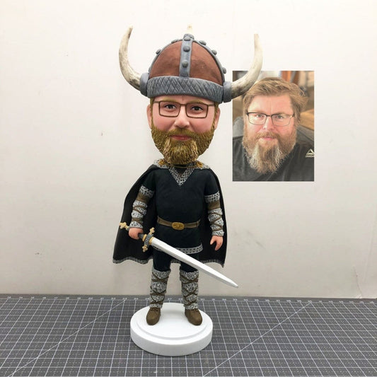 Custom Retro Viking Style Bobblehead Figurines