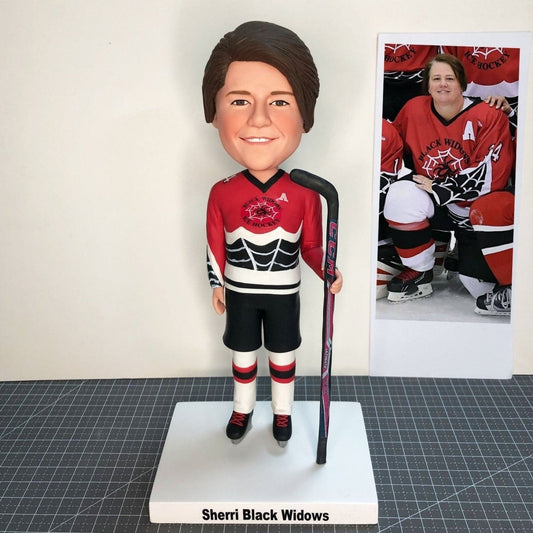 Custom hockey bobblehead