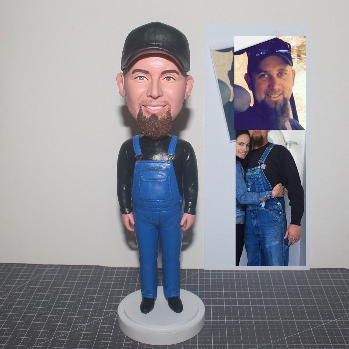 Custom jeans bobbleheads beard man