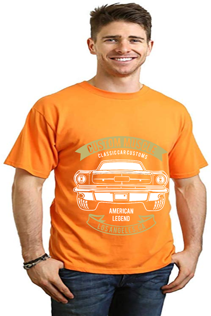 Custom Muscle Men's Bamboo Viscose/Organic Cotton Short Sleeve Graphic T-Shirt