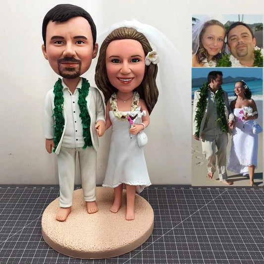 Custom Personalized Bride and Groom Bobbleheads