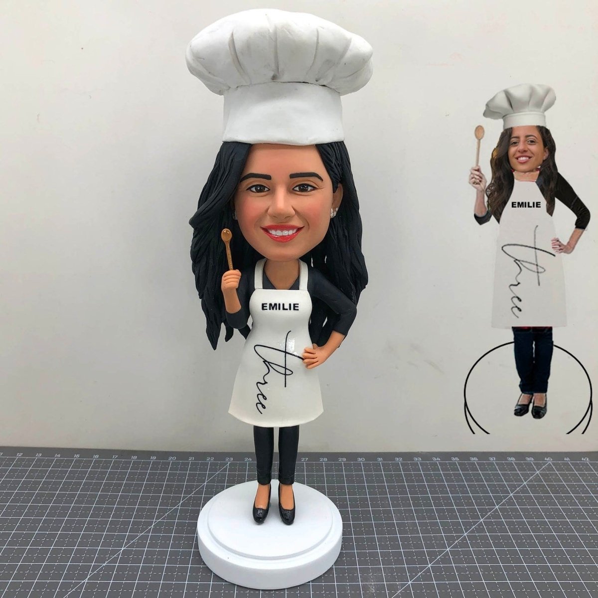 Custom Personalized Female Chef Bobbleheads