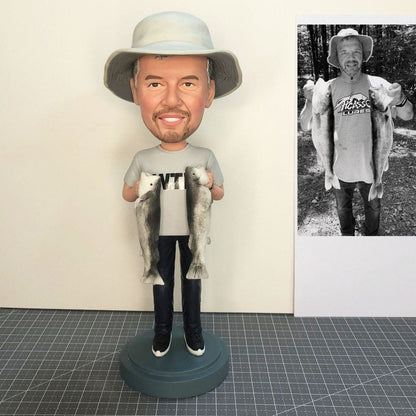 Custom Personalized Fisherman Bobblehead
