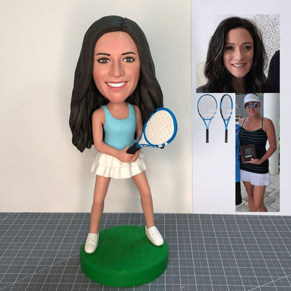 Custom Personalized Tennis Female Bobblehead