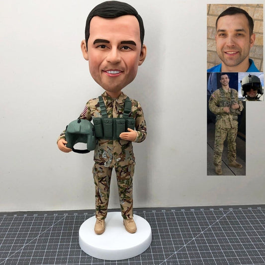 Custom Pilot and Air Force Bobblehead