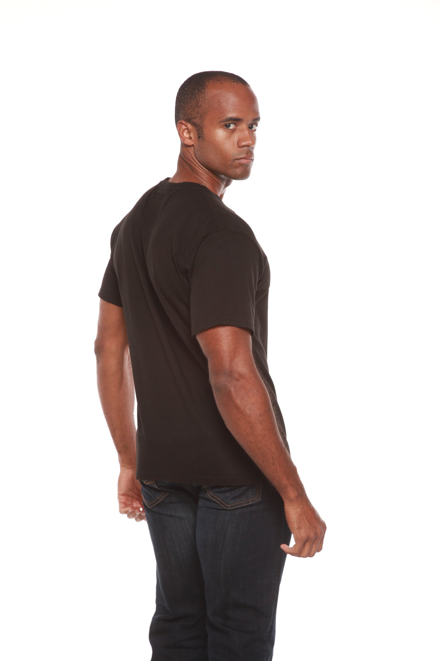 Custom Printed Men's Bamboo Viscose/Organic Cotton Short Sleeve T-Shirt