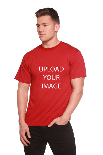 Custom Printed Men's Bamboo Viscose/Organic Cotton Short Sleeve T-Shirt