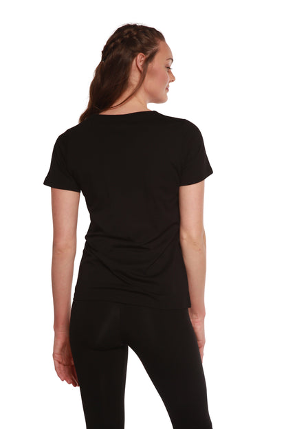 Custom Printed Women's Bamboo/Cotton Short Sleeve Scoop Neck Graphic T-Shirt