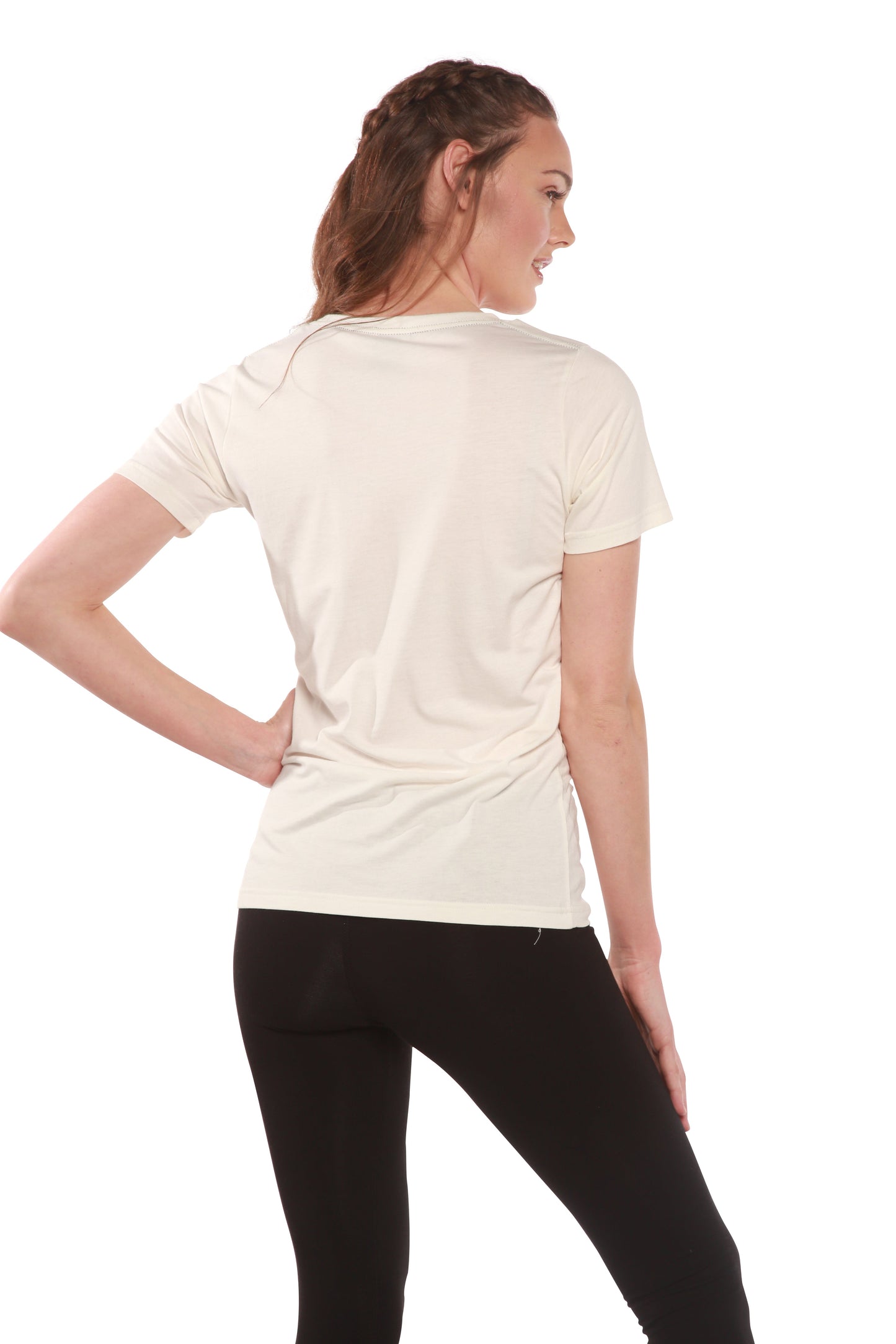 Custom Printed Women's Bamboo/Cotton Short Sleeve Scoop Neck Graphic T-Shirt