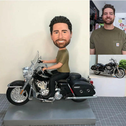 Custom Racing Motorcycle Bobblehead