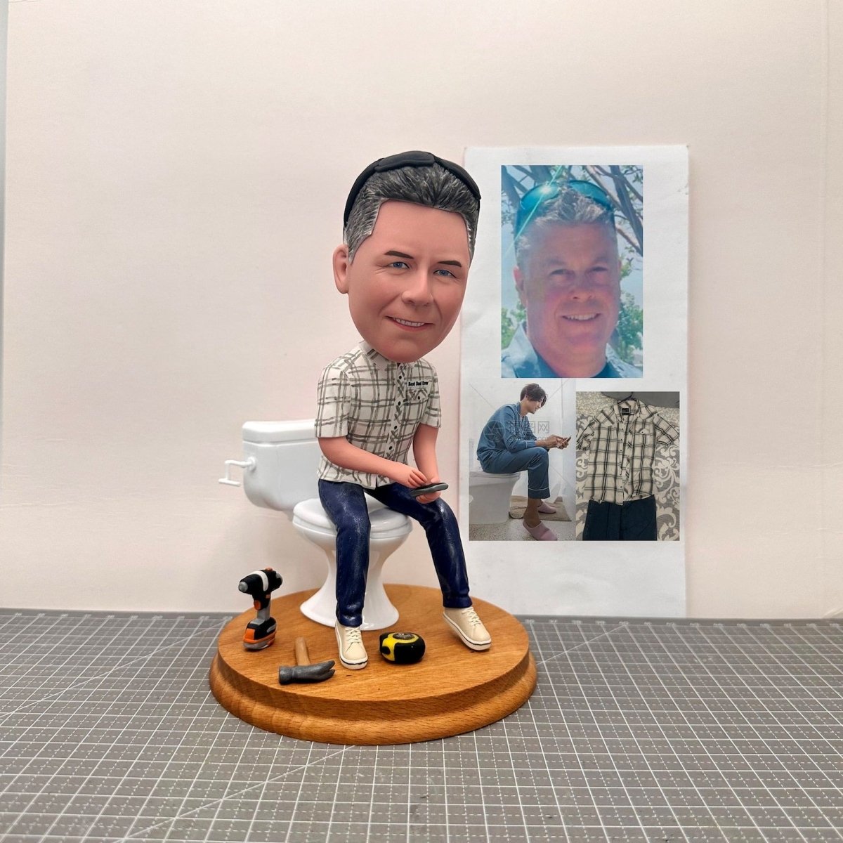 Custom Repairman and Renovation Worker Bobblehead