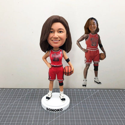 Custom Schoolgirl Basketball Player Bobblehead