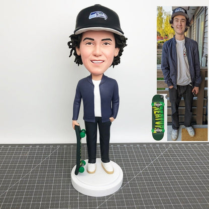 Custom scooter boy bobbleheads