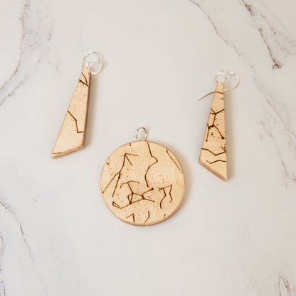 Custom Star-Chart Olivewood Necklace