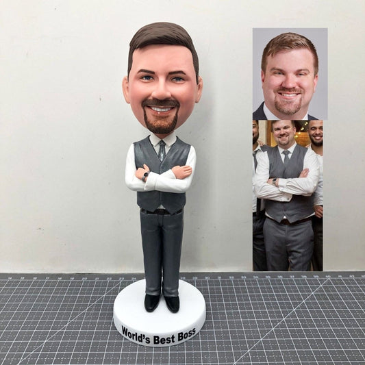 Custom Suit Figurines Personalized Business Bobbleheads