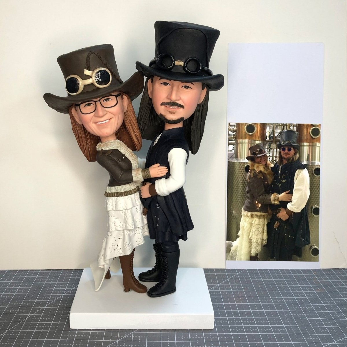 Custom Top Hat Couple Bobbleheads