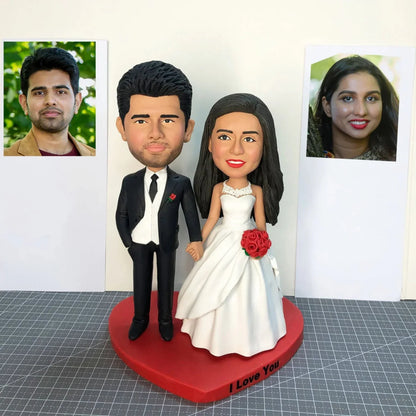 Custom Wedding Bobblehead Cake Topper