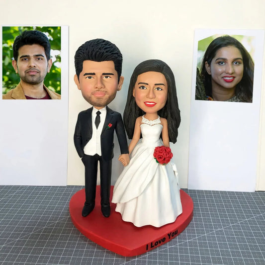 Custom Wedding Bobblehead Cake Topper