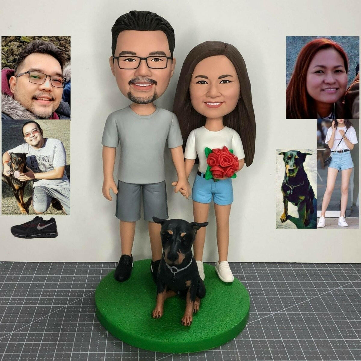 Custom Wedding Cake Toppers & Couple Bobbleheads