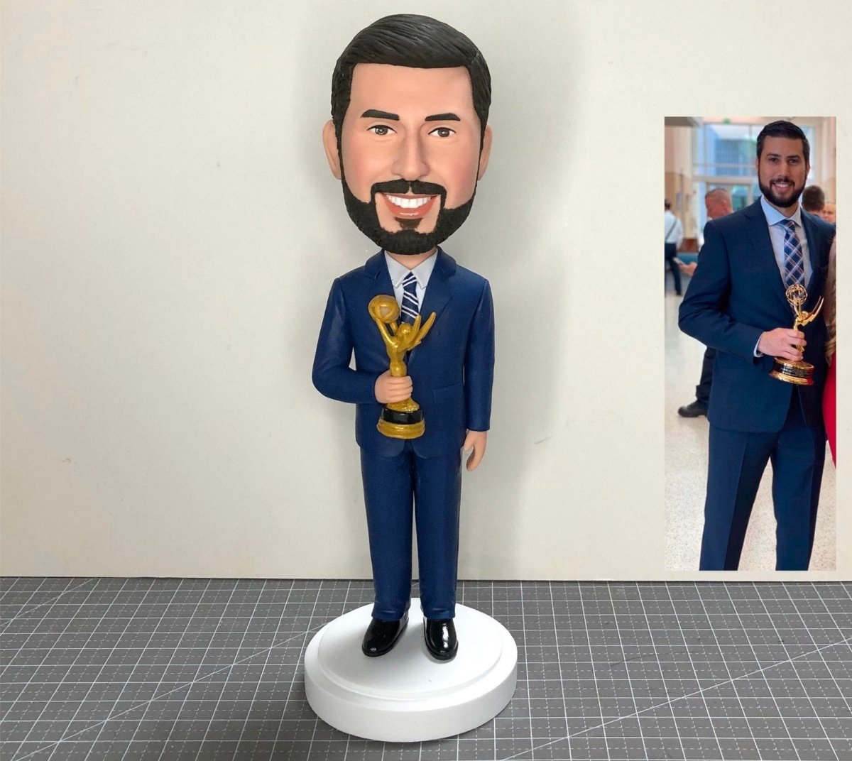 Custom winning man bobblehead
