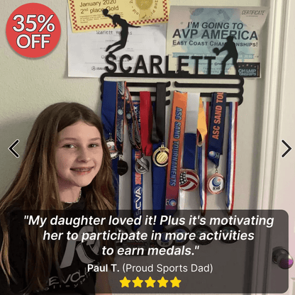 Fully Customized Medal Display Hanger - Single or Multi-Sport Rack