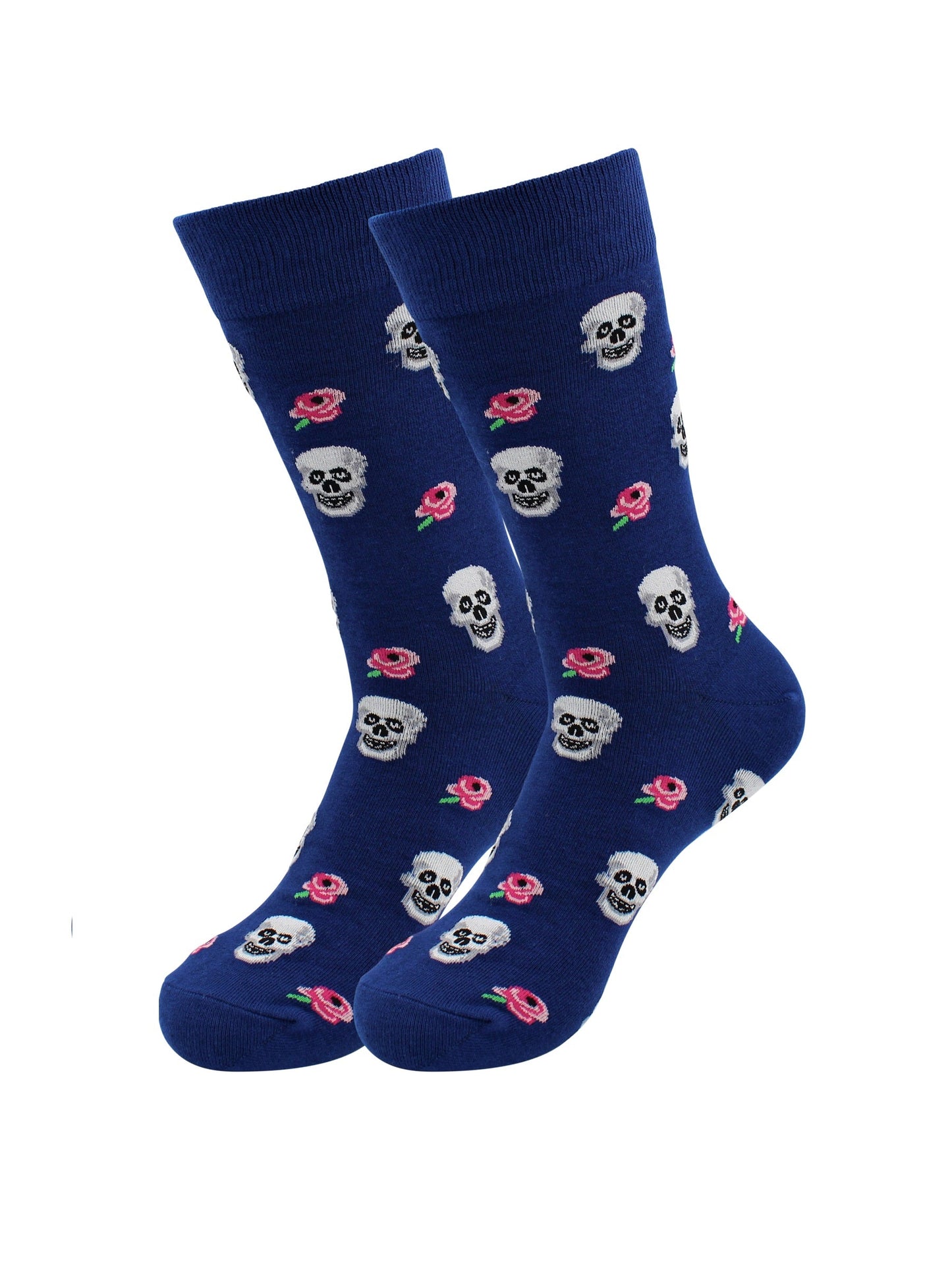 Skull and Flower Socks - Comfy Cotton for Men & Women