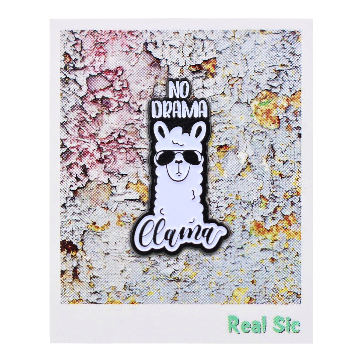 No Drama Llama Pin - No Stress Motivational Llama Enamel Pin