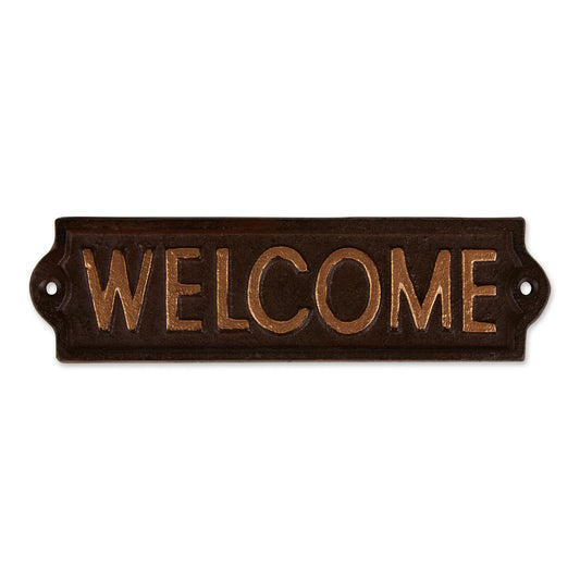 WELCOME CAST IRON SIGN