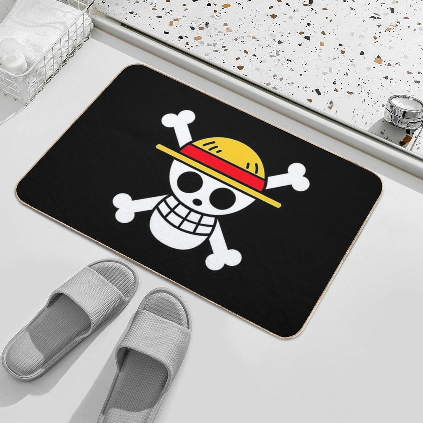 One Piece Mask Stickers Bath Mat