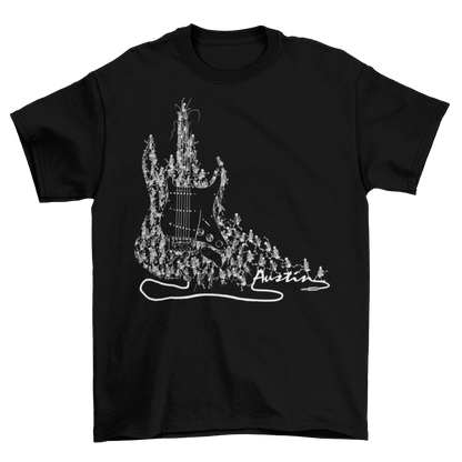 Graphic Austin Skeleton Guitar Design