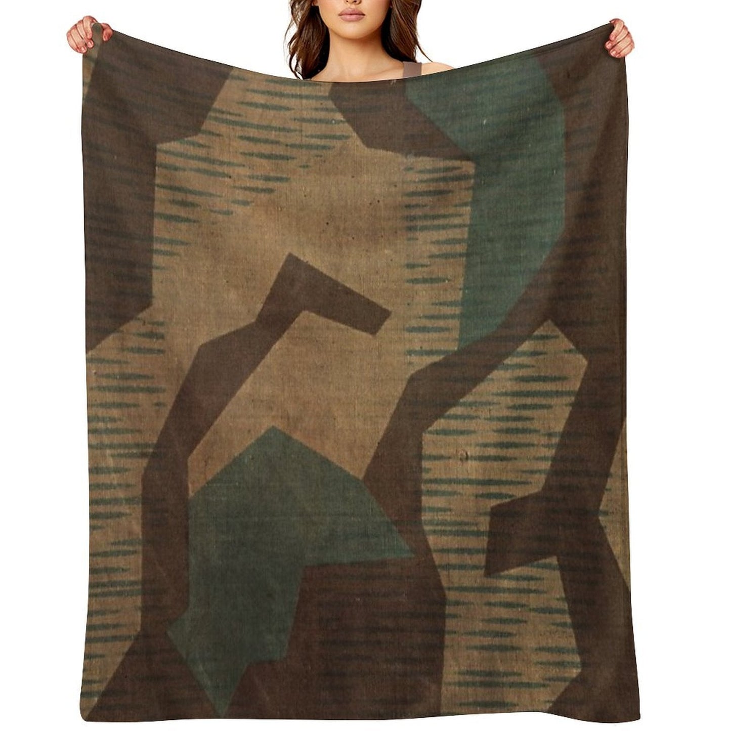 Splintertarn German Ww2 Camouflage (Version 2) Throw Blanket
