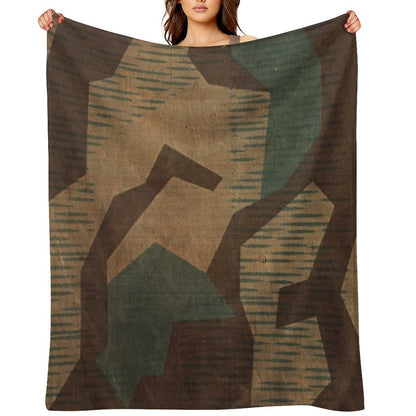 Splintertarn German Ww2 Camouflage (Version 2) Throw Blanket