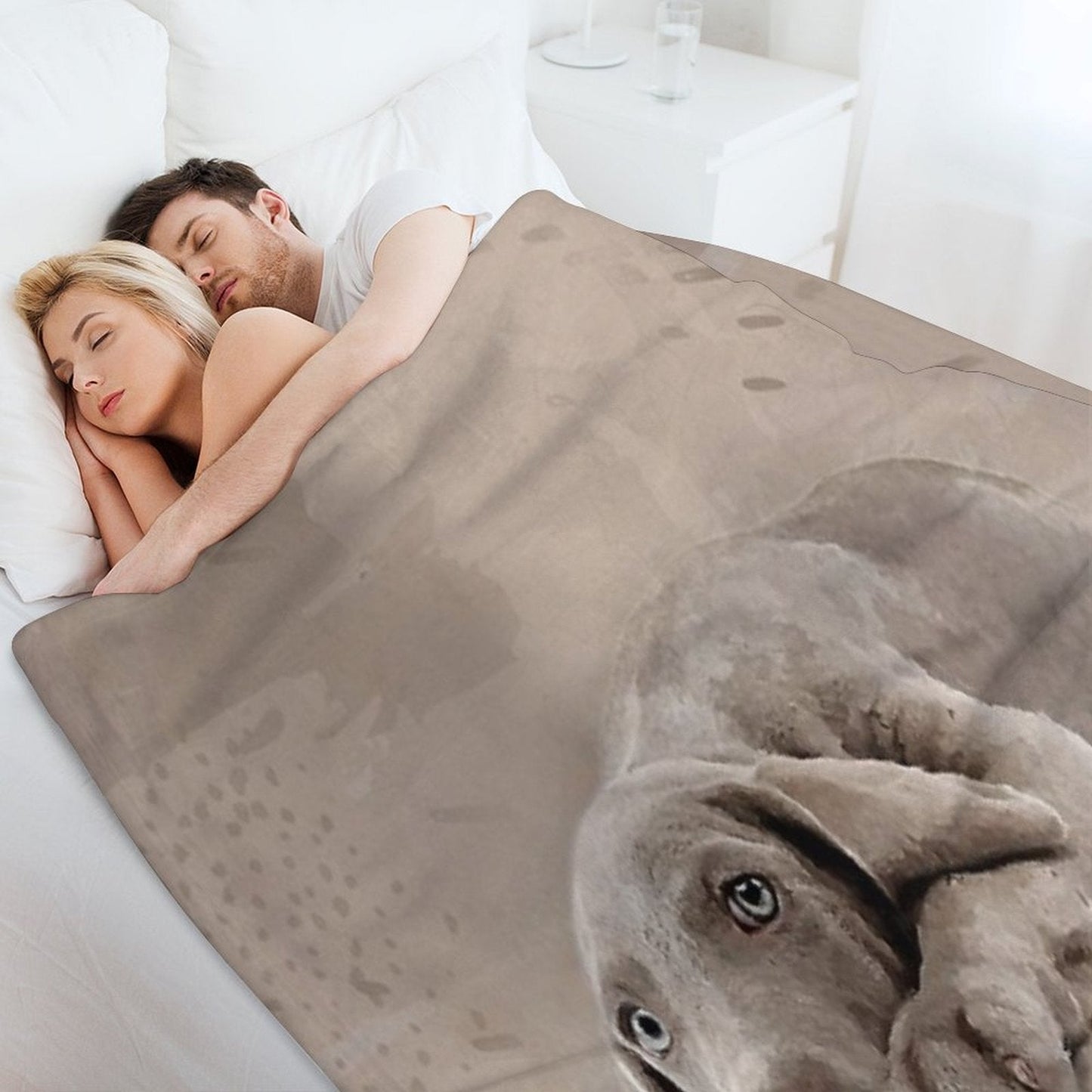 Weimaraner Puppy Throw Blanket