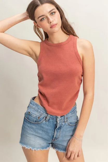 HYFVE Mineral Wash Rib Knit Tank