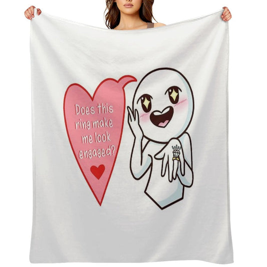 OMG I’m Engaged! Fun And Flirty Sticker Throw Blanket