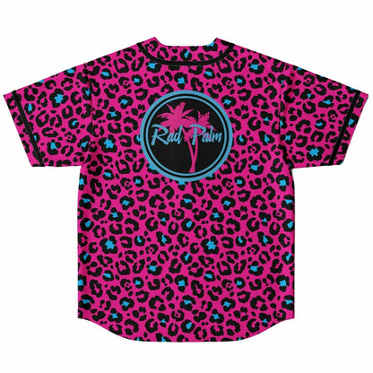 Pink and Blue Leopard Reversible Baseball Jersey