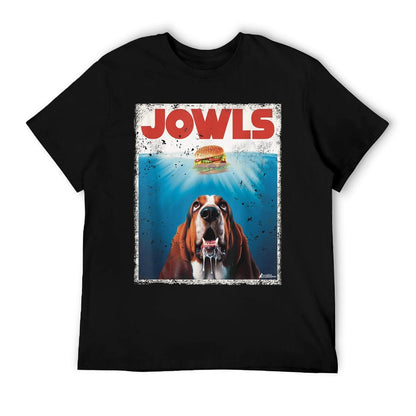 Funny Bassett Hound Dog Jowls Burger, Puppy Dog Eyes Dog Mom T-Shirt