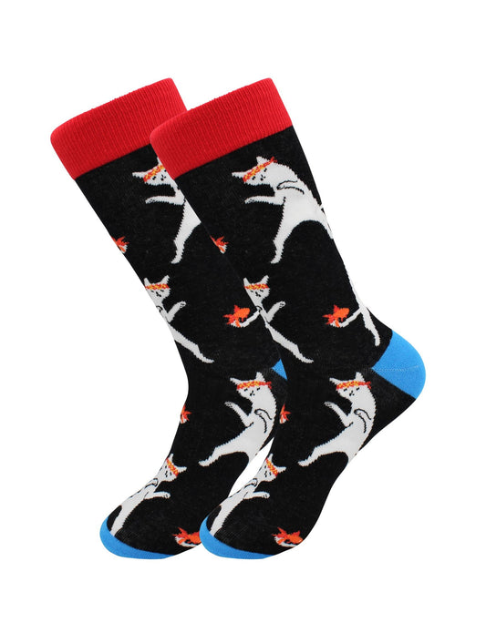 Karate Kitten Socks - Comfy Cotton for Men & Women