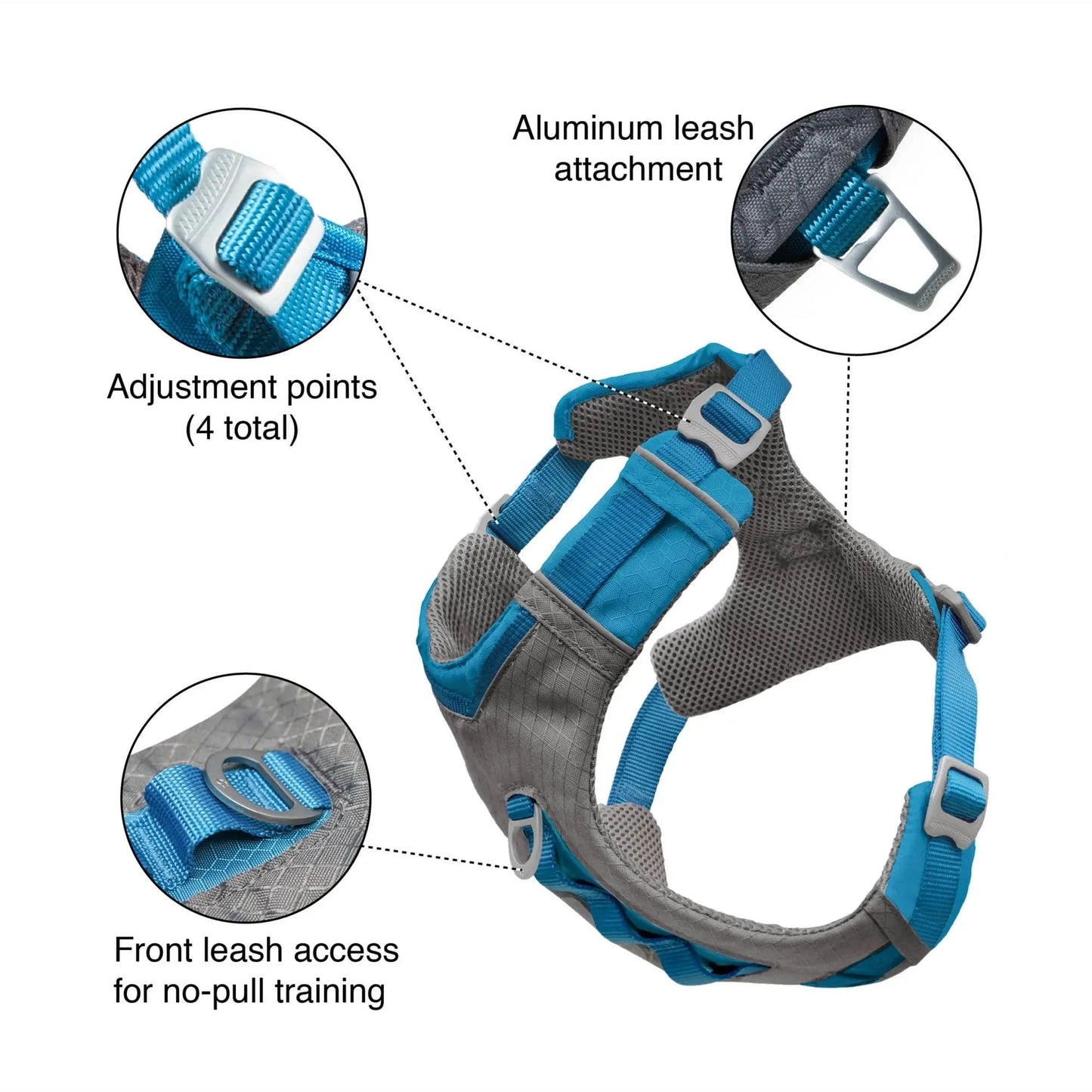 Journey Air Dog Harness, Vest Harnesses for Dogs, Pet Hiking Harness for Running & Walking, Reflective, Padded, Includes Control Handle, No Pull Front Clip (Orange, Small)