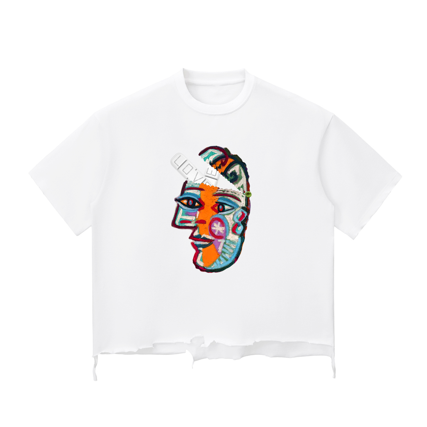 Love Pillcaso Snow Wash Raw-Hem Boxy T-shirt