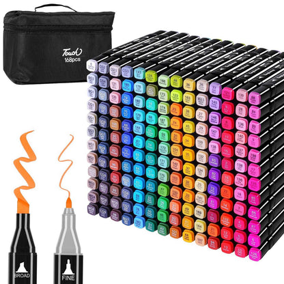 Touch 168-Piece Dual-Tip Alcohol Marker Set