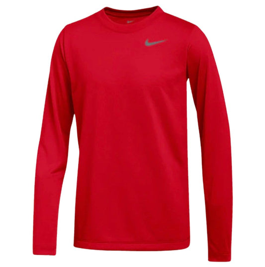 Nike Boys Legend Long Sleeve Athletic T-Shirt (US Alpha Medium Regular University Red)